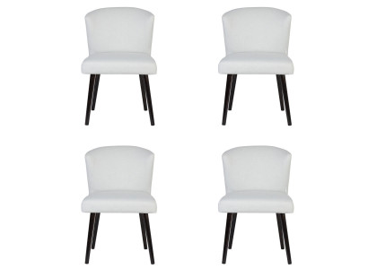 4x Leather Upholstery Seat Chairs Lehn Chair Design Lounge Club Armchair Suite